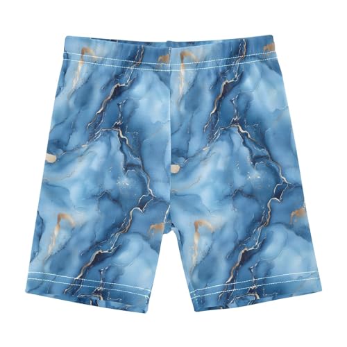 Sletend Marble Blue Girls’ Comfy Lined Shorts Lightweight & Skin-Friendly Cotton for All-Day Comfort Ideal for Travel Beach or Home Lounging Toddler Sizes