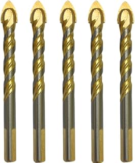 RENNIE TOOLS - Pack Of 5 x 4mm Tile Drill Bits, For Use On Porcelain Ceramic Tile, Concrete, Brick Wall, Glass, Plastic, Cement and Wood (4mm)