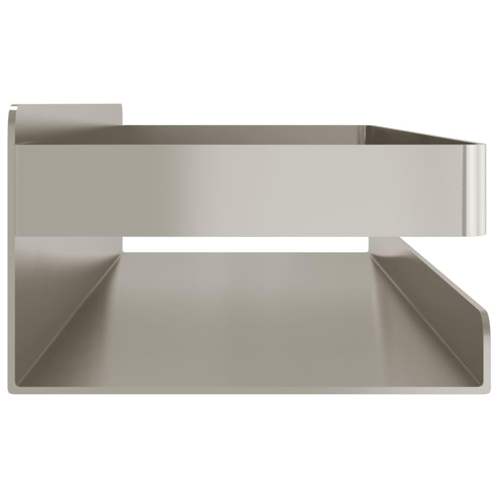 Półka prysznicowa 30 x 10 x 6 cm, ze szczotkowanej stali nierdzewnej 304, samoprzylepna lub montowana za pomocą śrub, caddy pod prysznic na szampon i mydło, wszechstronne zastosowanie w