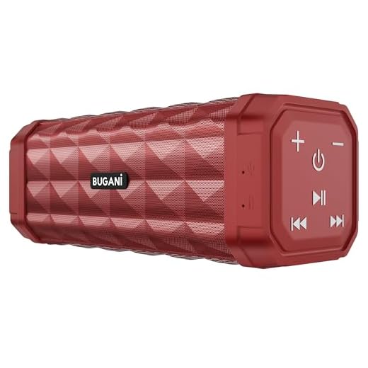 BUGANI Bluetooth Speaker M99 Portable Bluetooth Speaker 5.0, 100ft Wireless Range, Louder Volume, Stereo Sound, Amazing Bass, IPX5, Built-in Mic, Speaker for Home, Outdoors and Travel