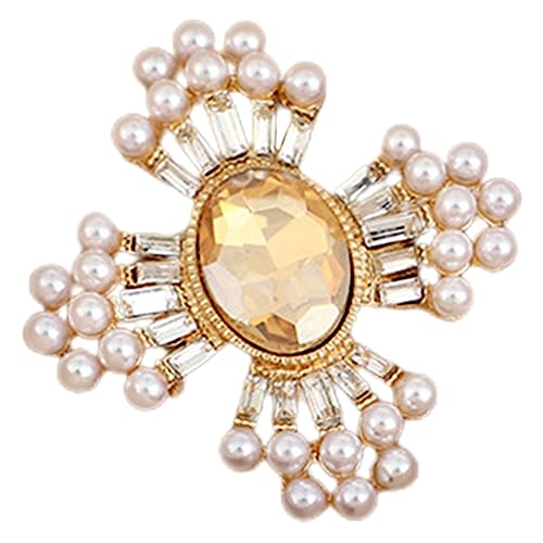 iplusmile 真珠のバロックブローチピン 衣類装飾用 レディース コート セーター ドレス用 ブローチ 製ピン付き