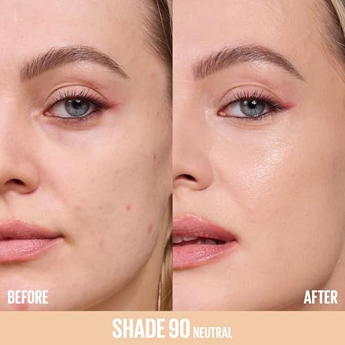 Image of Maybelline Lifter Plump & Glow Foundation, Liquid Foundation with 2% Niacinamide + Hyaluronic Acid, Plumping and Brightening Face Makeup, 90, 1 Count
