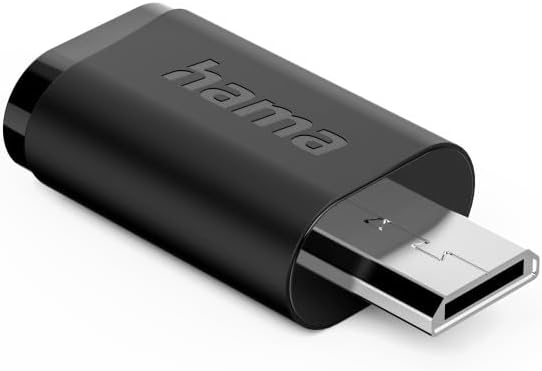 Hama USB Adapter, USB-C Female to Micro USB Male, Pack of 3, Black
