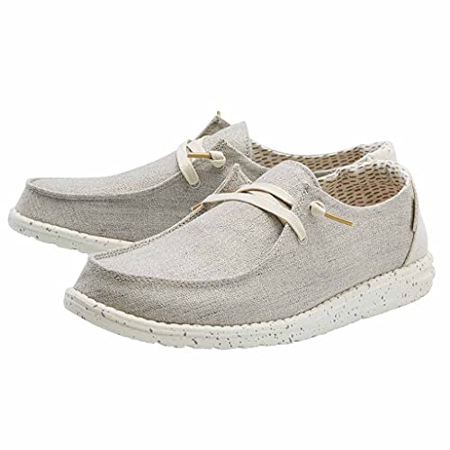 Image of HEYDUDE Women's Wendy Chambray | Women's Shoes | Women's Lace Up Loafers | Comfortable & Light-Weight