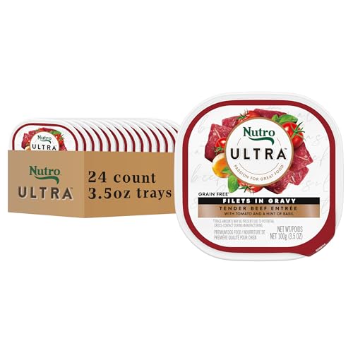 Nutro Ultra Filets in Gravy Wet Dog Food, Tender Beef, 3.5 oz, 24 Count - image 1