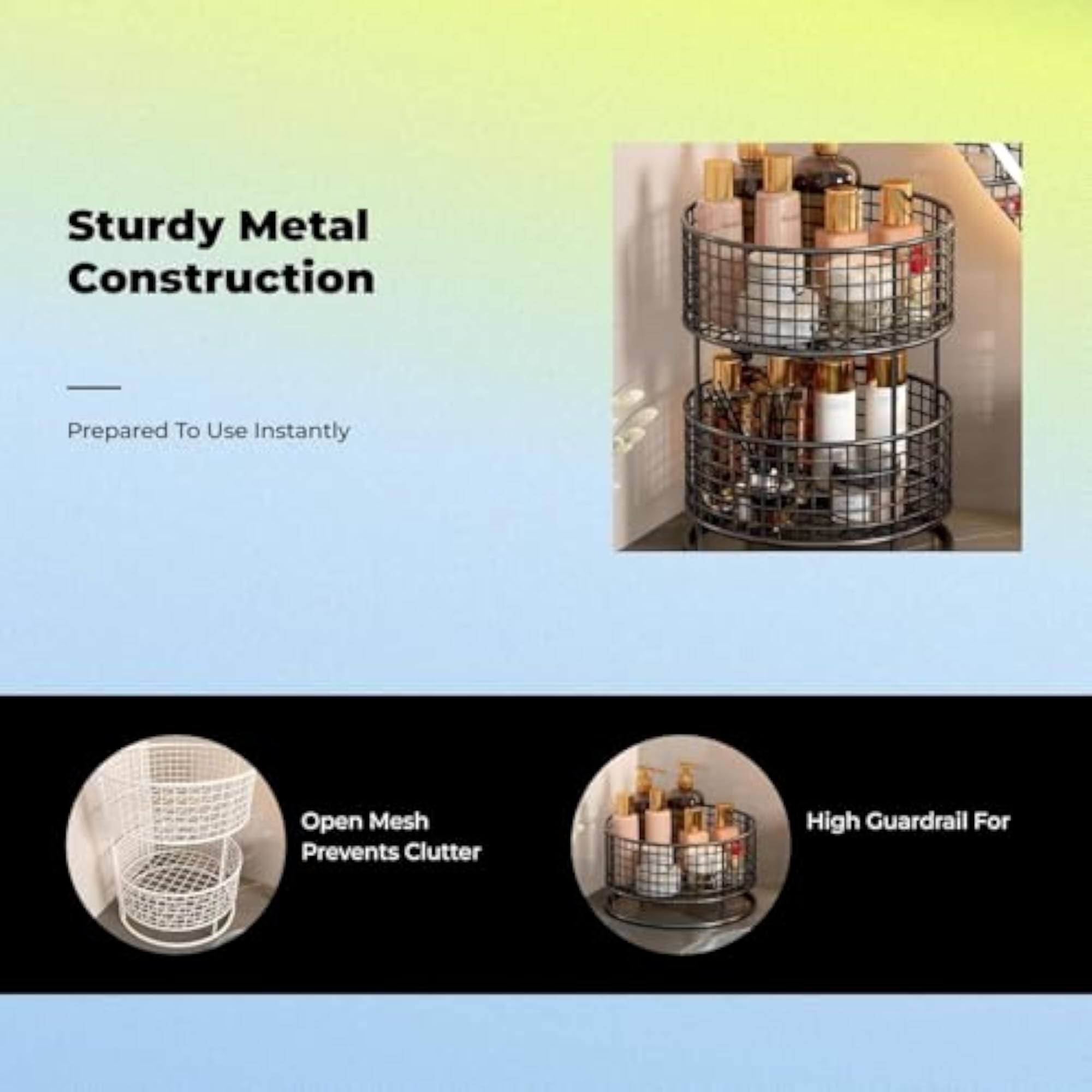 Multi-Functional Bathroom Countertop Storage Rack