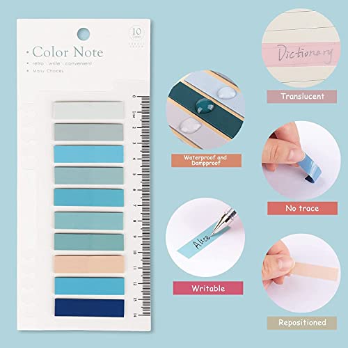 Image of Sticky Tabs for Notebooks Sticky Index Tabs Annotation Tabs Book Tabs Page Markers PET Material Page Tabs File Index Tabs Office Stationery (Multi Color) (3)