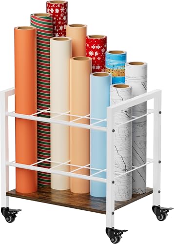 Blueprint Storage Rack Cart with Wheels (15 Slots)