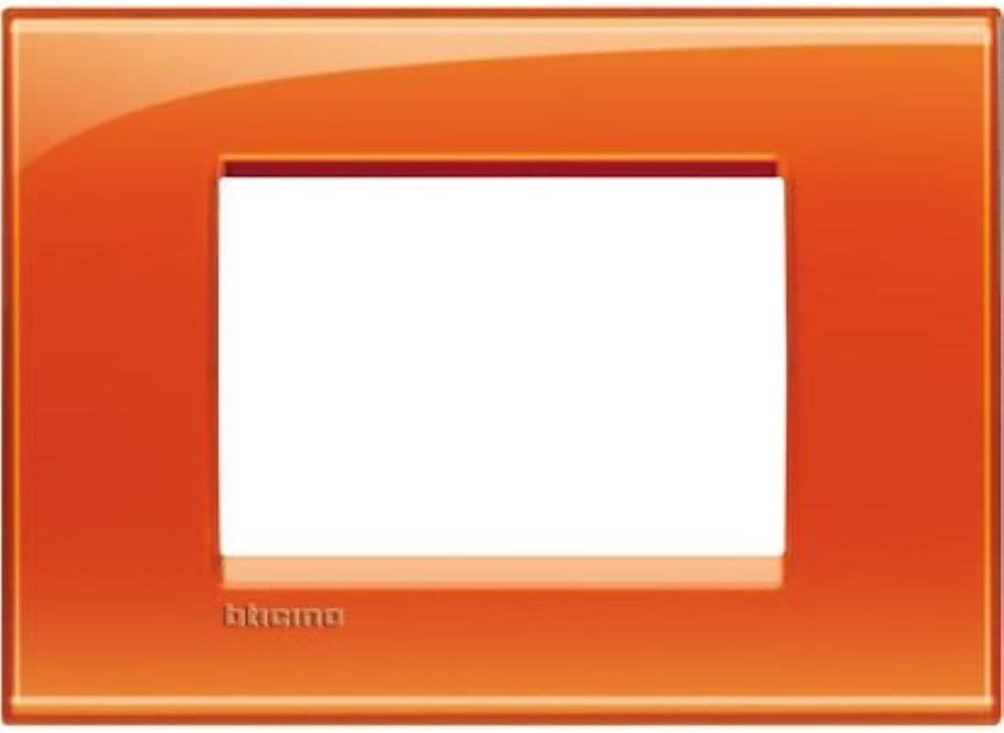 BTicino Livinglight Placca, 3 Moduli, Forma Rettangolare, Arancione (Deep) (Confezione da 6)