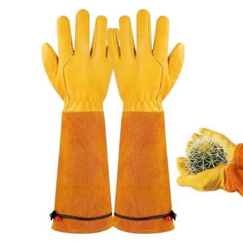 Guantes de jardinería resistentes de hombre con manga larga antiespinas para jardín y granja 1