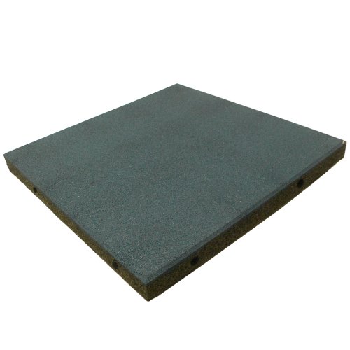 Rubber-Cal "Eco-Safety Interlocking Playground Tiles - 2.50 x 19.5 x 19.5 inch - One Tile - 2.77 quare Feet Coverage - Blue