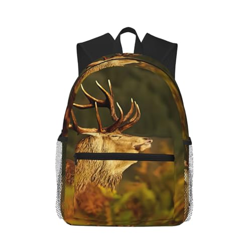 Sac à dos ordinateur 15,7 pouces EdWal homme voyage noir universitaire imprimé cerf