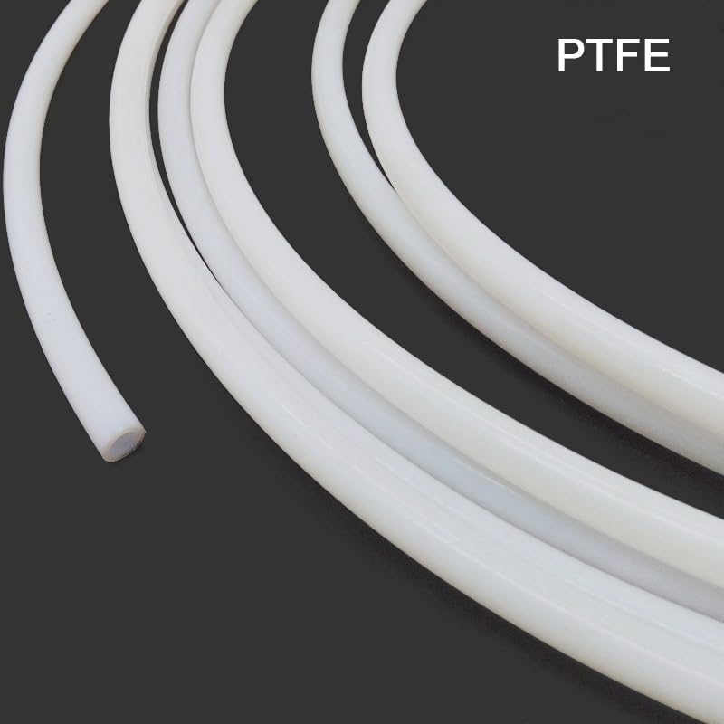 flexiable rubber PTFE Teflon Pipe High Temperature Resistant Flexible Insulation And Corrosion Resistance Environmental Tube 1 meter drain elastic (Size : 1meter, Color : OD 7.18xID 6.68mm)