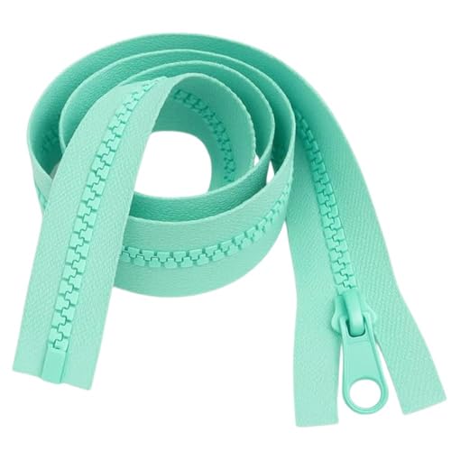 Heavy-Duty Chunky Zip - Mint 30" (75cm) - Open Ended & Separating Style, Strong #5 Teeth - Replacement Zipper Perfect for Large Bags, Upholstery, Coats & Outerwear by Giddy Square