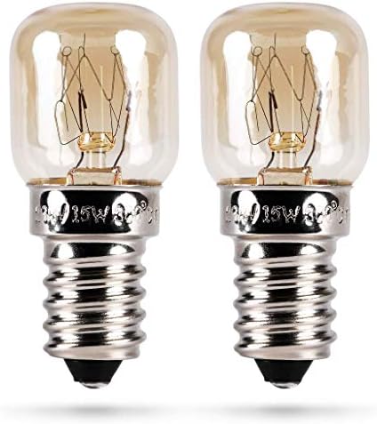 HEITECH Oven Light Bulb 15 W E14 Heat Resistant up to 300 Degrees for Ovens, Grills, Microwaves with T22 Capsule, 75 Lumens & 2600 K