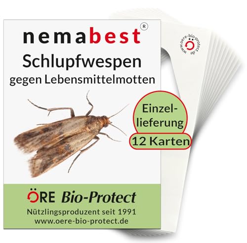 Nemabest Schlupfwespen gegen Lebensmittelmotten - 12 Karten