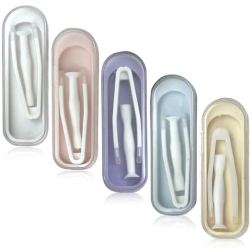 XENQITO 5 Piezas Insertador de Lentes de Contacto, Ventosa para Lentes de Contacto de Silicona, Pinzas para Lentes de Contacto, Removedor de Insertador de Lentes Herramientas de Lentes Contacto