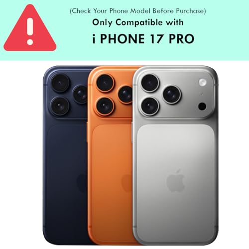 Image of RIGGEAR Shockproof Clear Hybrid Armor Back Cover Case for iPhone 17 Pro (Clear-Black Bumper and Transparent PC)