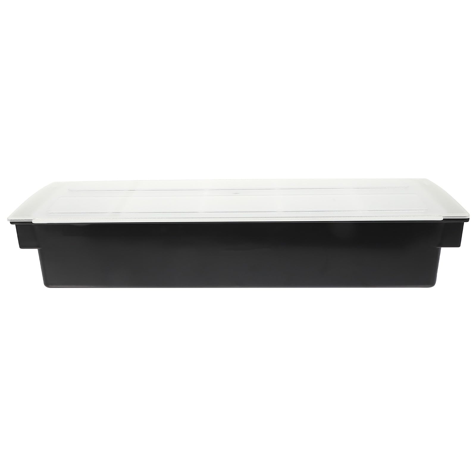 Boîte Alimentaire Design Compartimenté 5 Compartiments Noire Plastique et Couvercle, Facile à Transporter pour Rangement de Fruits et Collations