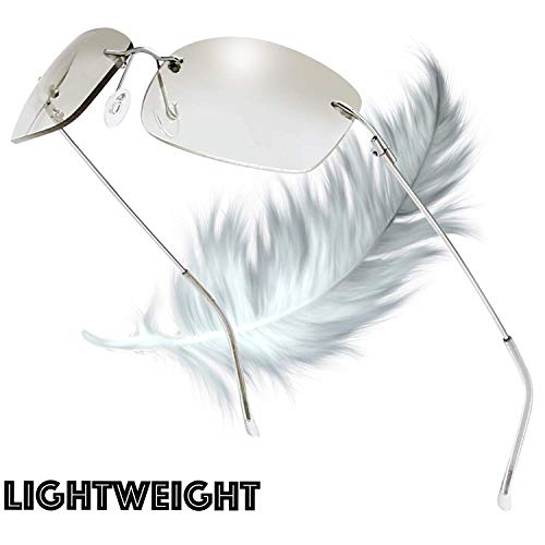 Image of The Fresh Minimalist Small Rectangular Sunglasses Clear Eyewear - Exquisite Packaging