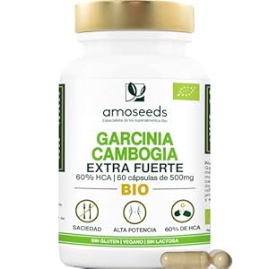 Garcinia Cambogia BIO | Acción rápida, 2000mg / día | Alta concentración, 60% HCA | Saciedad, Línea | 100% Natural y Orgánico | Primera Calidad