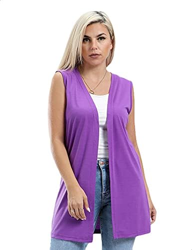 Hip-Length Cotton Open Cardigan 