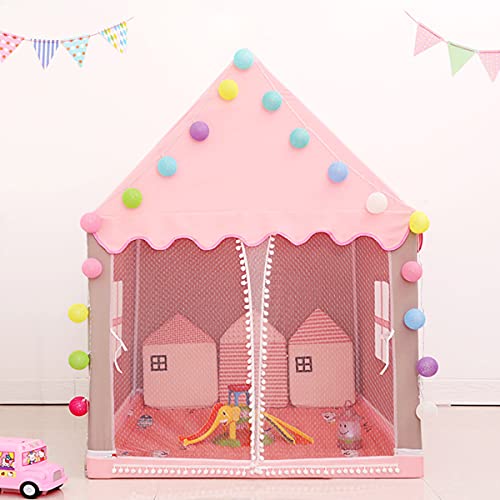 Foppla Children Play Tent Princess Castle House 51.2 x 39.4 x 47.2 Inch Game Room Cartoon Easy Assemble Playhouse Tent Toys Gifts for Boys Girls Indoor and Outdoor (Pink)(pink) - Image 9