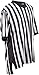 Adams USA Smitty Performance Mesh Side Panel V-Neck Referee Shirt (Black/White, Medium)