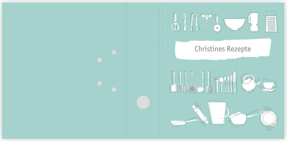 easyprint Ringordner | Personalisierter Ordner mit Wunschtext | Christines Rezepte | Für DIN A4 | 7,4 cm breit | Köchin | Küche | Kochbuch | Hobbykoch