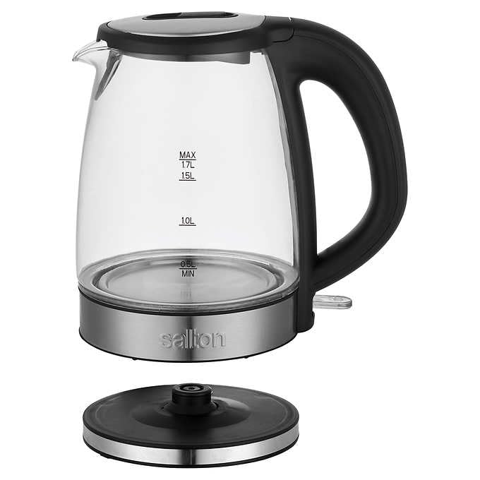 Tetera eléctrica inalámbrica de vidrio 1.7 litros miniatura 4