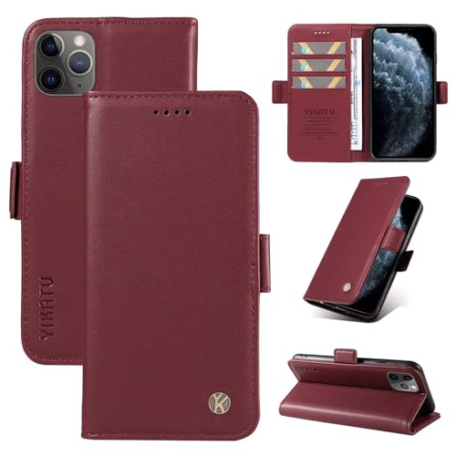 Caseurban iPhone 11 用 ケース 手帳型 PUレザー カード収納付き スタンド機能搭載 マグネット式 大容量 財布型 おしゃれ 耐衝撃 スマホカバー 360度全面保護 放熱性 防指紋 防汚 防汗 手触り良い あいふおん16E 手帳型ケース