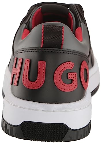 HUGO Men's Basketball Style Contrast Leather Sneakers3