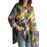 Aspecto: La blusa de mujer tiene un estampado multicolor en la parte delantera y trasera para un look más sereno y vibrante.