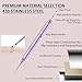 2-in-1 Professional Stainless Steel Acne Removal Needle, Whitehead&Blackhead Remover Tool, Pimples Comedone Extractor Removal Tool, Double Ended Needle with Cap Removal for Nose Face Tools(Rose Gold)