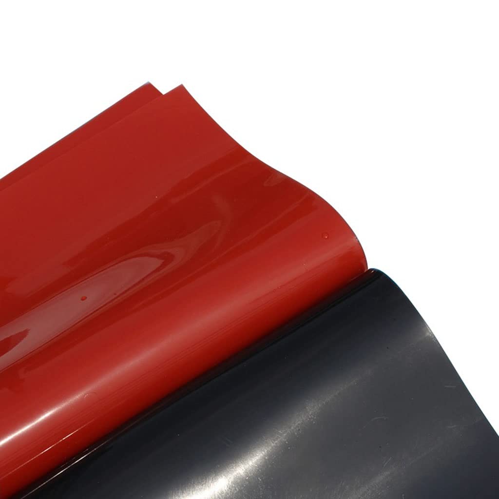 Lámina de caucho silicona negra y roja 50 cm x (20 20 pulgadas), grosor 1 mm, 2, 3, 4 5
