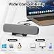 ADELGO PC Lautsprecher USB, Portable Computer Lautsprecher für PC, Desktop, Laptop, Mini Soundbar Speakers mit Clip-On-Design für Monitor, Plug and Play