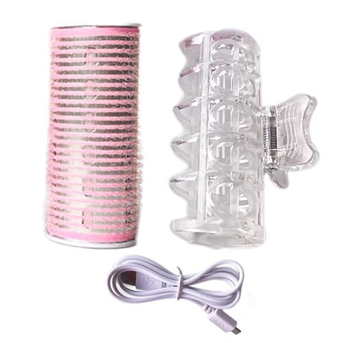 Vriusi Bigodino USB, Rulli elettrici, Bigodini adesivi, Strumento portatile per arricciare i capelli, Strumenti per lo styling dei capelli, Bigodini di capelli medi, Bigodini ricaricabili, Bacchetta