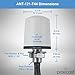 Proxicast 4x4 MIMO 5G Antenna - Vandal Resistant Low Profile Omnidirectional Through-Hole Mount - 6 ft Coax - White - Compatible with Cisco, Cradlepoint, Digi, MoFi & Others (ANT-121-T44-W-06)