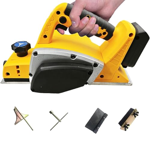 Cordless Electric Planer for Compatible with Dewalt 20V Battery, 15000 RPM Power Wood Planer 3-1/4 Inch Brushless Motor Handheld Planer for Wood Chamfer Carpenter Home DIY Woodworking Tool, No Battery by SuperRC - Image 8