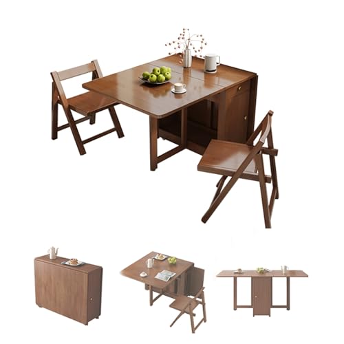PQXQZ Buffet Salle a Manger Multifonctionnel avec 2 Chaises Console Style Campagnard Buffet Cuisine Rangement Extensible en Bois Massif pour Cuisine Salon ou...