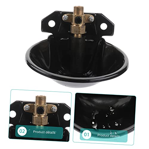 MERRYHAPY Automatic Sheep Water Bowl with Copper Valve Iron Plate Feeder Stable Water Level for Livestock Cattle Goats Dogs