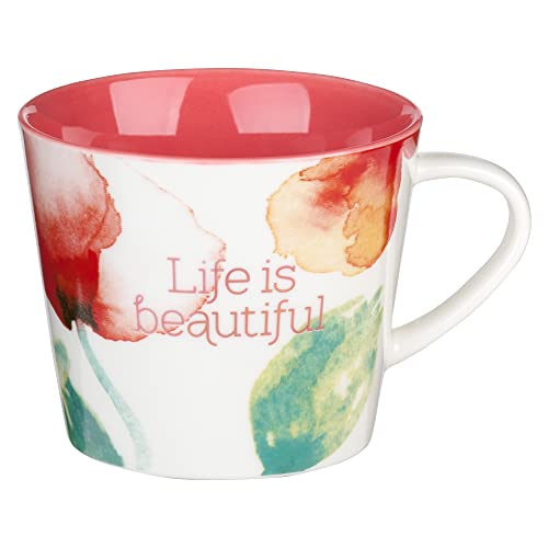 Taza de cerámica coral con frases motivadoras 10 oz miniatura 1