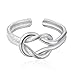 Anillos Plata Mujer, Anillos Ajustables Vintage Moda Clásica Nudo Cartujo S925 Anillos Abiertos De Plata Joyas Regalo del Día De La Madre Anillos De Boda para Mujeres Damas
