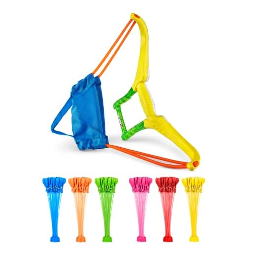 Bunch O Balloons Slingshot + 6 Balloon Bunches (200+ Balloons) by ZURU Rapid-Filling Self-Sealing Water Balloons, for Outdoor, Family, Friends, Children Summer Fun