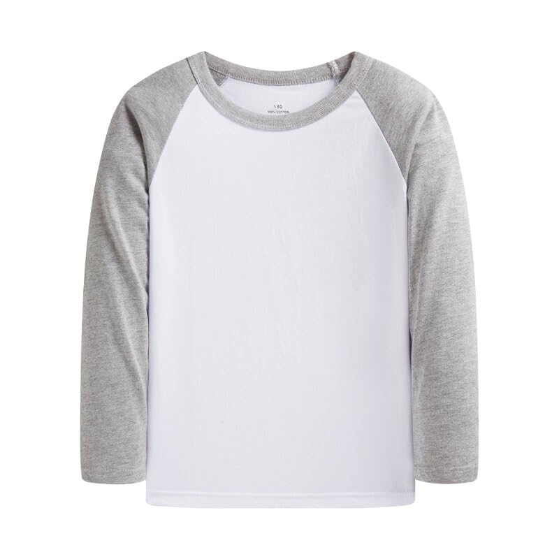 Huata 2 Packs Boys Girls T-Shirt Long Sleeve Crewneck Tee4