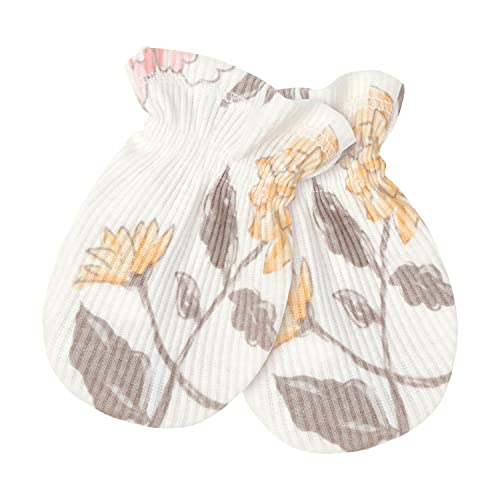 Just Born Unisex Baby 4-Piece Caps & Mittens Set, Dusty Pink And Floral, 0-6 Months #TOP4