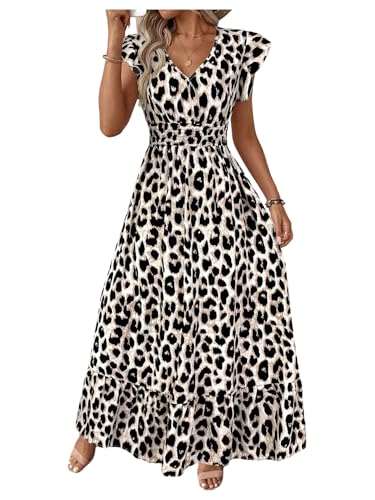10 Best Leopard Print Dresses That'll Make You Stand Out 1 OYOANGLE Women's Leopard Print Maxi Dress