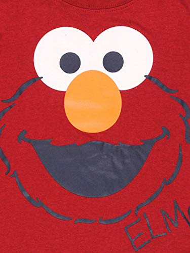 Sesame Street Boys Short Sleeve Tee (24 Months, Red Elmo Face)