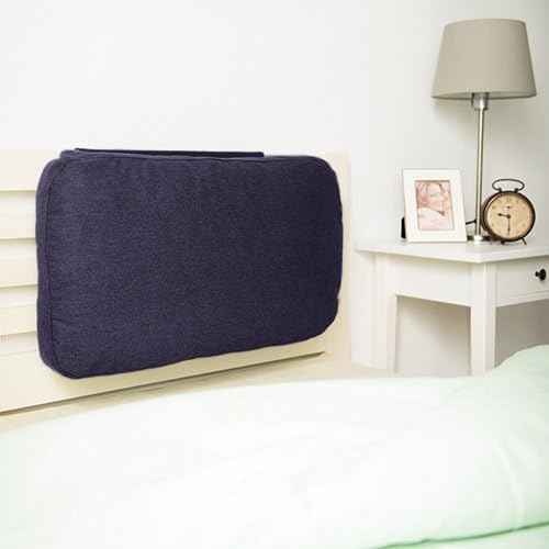 Matching Bedrooms Latte Wool Effect Weighted Headboard | Back Neck Head Support | Foam Filled | Soft Comfy Bedding | Home Bedroom (Sapphire)