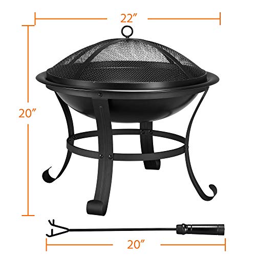 YAHEETECH 22\'\' Chiminea Wood Burning Outdoor Fireplace Stove - Thumbnail 5